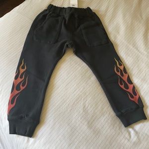 “Bits Kids” Boy 5/6 fire racing sweats - NWT